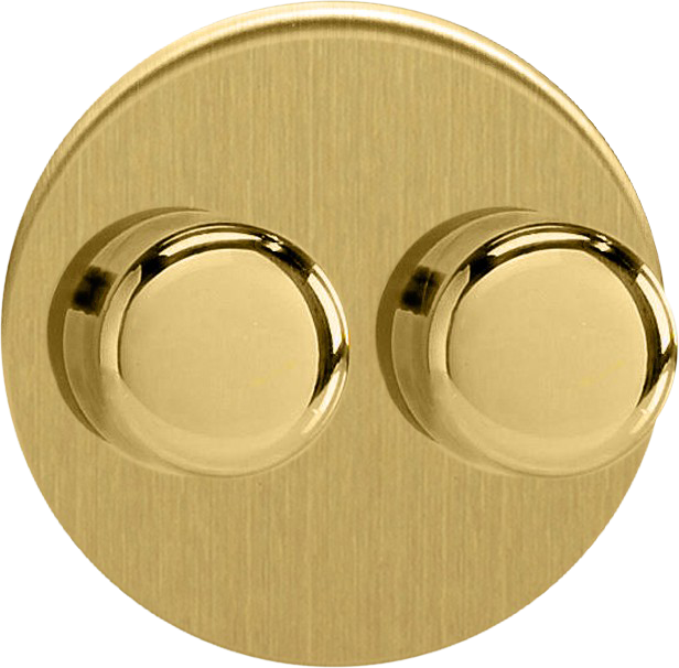 Double Dimmer (Non-LED) - Brushed Brass