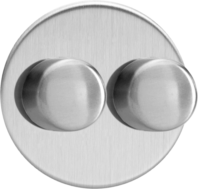 Double Dimmer (Non-LED) - Brushed Steel