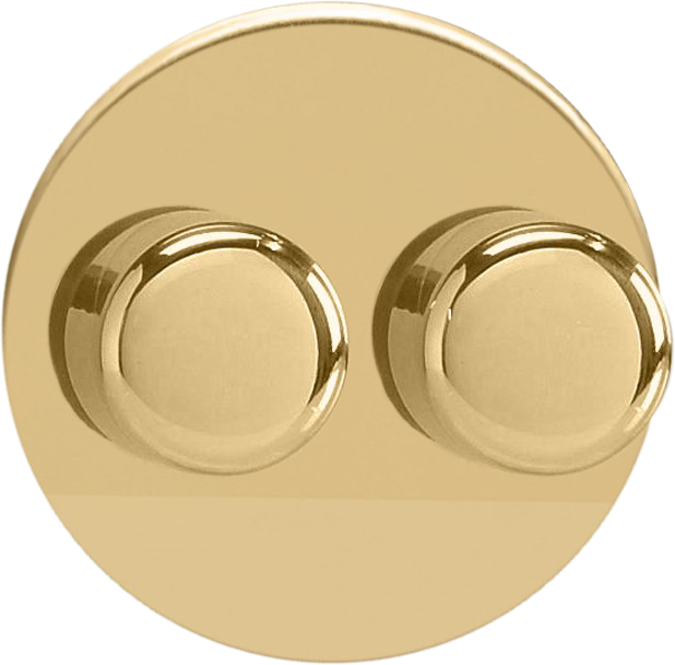Double Dimmer (Non-LED) - Polished Brass