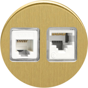 Double Ethernet - Brushed Brass