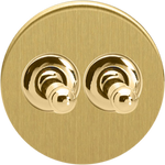 Double Toggle Switch - Brushed Brass